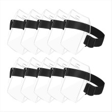 Porta credencial de brazo con hebilla ajustable, tamaño universal para pases de trabajo (10 unidades)