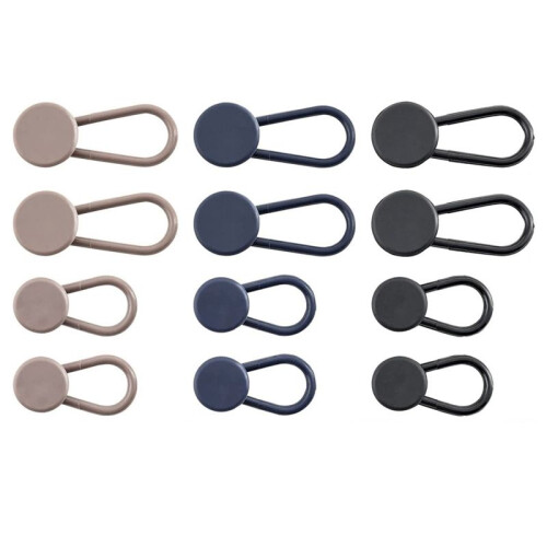 Extensor de botão de cintura para calças, 12 peças, para jeans - Feminino/Masculino, 1/1,4 polegadas