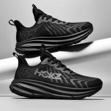 (Black, 40) Men Running Shoes Cushioning Trainer Race Luxury shoes Off-road Shoes Outdoor Breathable Sneakers Mesh Couple Non-Slip Fashion High-Qualit