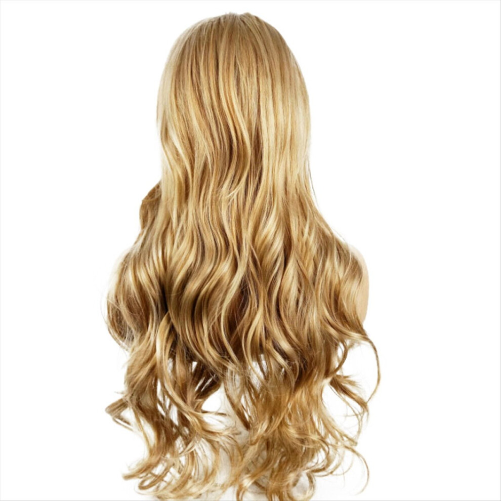 28 Inches Medium Blonde Big Wave Women Long Curly Hair for Chemical Fiber Wig