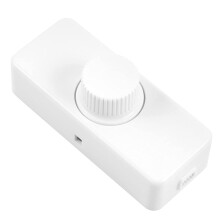 Inline LED Dimmer Switch, Built-in Rotary ON/OFF and Knob Control for Dimmable 3-100W LED/Incandescent White