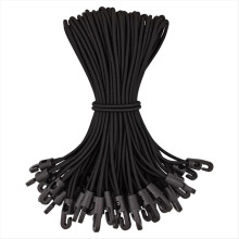 Conjunto de 50 peças de corda elástica com ganchos, ganchos expansíveis e tensor de borracha para cobertura de piscina.