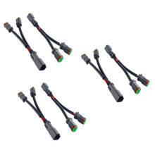 6X Y Typ Kabel Deutsch DT DTP 2 Pin Buchsen Adapter für LED Pod Arbeits Scheinwerfer Nachrüstungs Stecker Kabelbaum