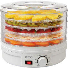SO 375 Fruit Dehydrators with Continuous Temperature Control/Five 32 cm Trays, 250 Watt, White