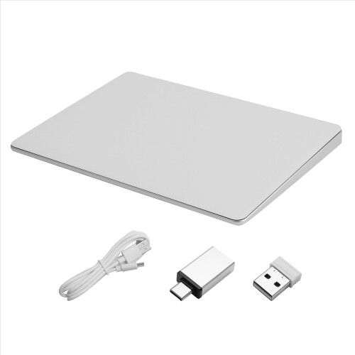 Bluetooth Touchpad Multi-Function Gestures Trackpad Rechargeable Wireless for Laptop IOS Mac, White 1