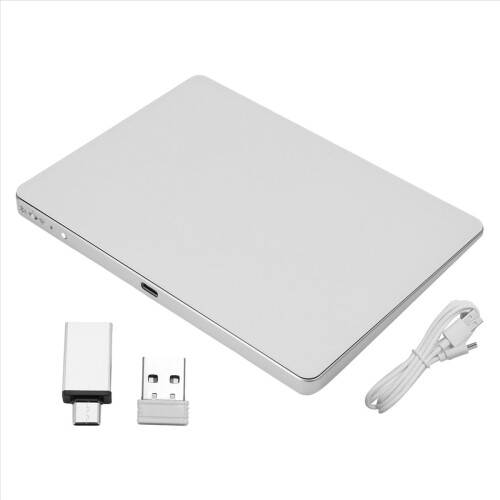 Bluetooth Touchpad Multi-Function Gestures Trackpad Rechargeable Wireless for Laptop IOS Mac, White 2