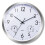 Quartz Wall Clock with Temperature Display, Hygrometer, Silent Sweep, Silver White 1