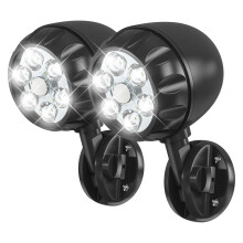 Battery Motion Sensor Light Outdoor Operated Lights 6 LEDs - 6000K Auto on Off 2Pack