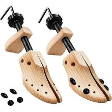 (S Size 35-38) Wooden Shoe Stretcher Adjustable Length Width Boots Expander Shoes Shaper Rack Shoe Widener for Mens and Womens Shoes