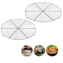 Round Cooling Rack, Cooling Rack, Cake Rack, Cake Cooler, for Roasting, Baking, Grilling, 30 cm Round Cake Rack, Pack of 2