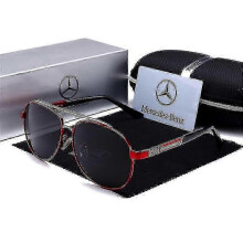 (C) Mercedes Amg Men's Uv400 Sunglasses Sport Driving Golf Outdoor Aviator Glasses