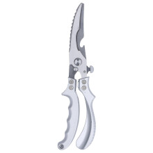 (As show, One size) Kitchen Scissors Stainless Steel Heavy Duty Food Grade High Sharpness Wide Application Meat Scissors for Fish Meat Fruit
