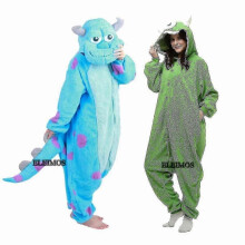 (S, Mike) Xxl Monster Onesie Voor Volwassen Vrouwen Mannen Animal Kigurumi Pyjama Cartoon Pyjama Homewear Halloween Cosplay Party Kostuum