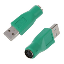 2 adattatori convertitore da PS/2 femmina a USB maschio per tastiera e mouse