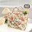 Retro Floral Pattern Fabric Storage Bin Foldable Laundry-H 7