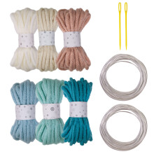 6 Stück 7 mm x 5 Meter hohles geflochtenes Seil,-Kombination 6