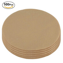 (As show, One size) 500Pcs 9 inch NOn stick Round BBQ Paper Baking Sheets Barbecue Foil Paper for Grill