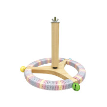 Jouet de perche à roue rotative en bois pour oiseaux, avec-B