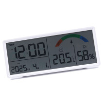 Großbild-LCD-Display, digitaler Wecker,-Weiß