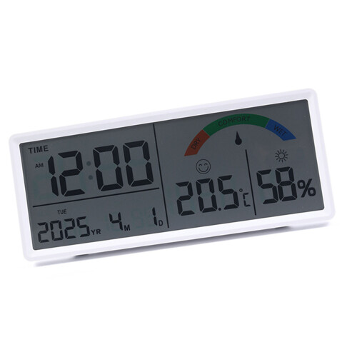 Großbild-LCD-Display, digitaler Wecker,-Weiß