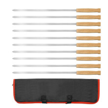 8 Stück breite, flache Grillspieße aus Edelstahl, 43,2 cm lang,