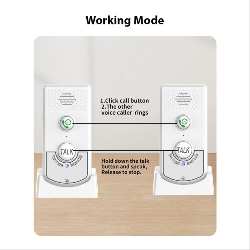 Intercoms Wireless for Home Voice Bidirectional Caller Ultra Long Distance Interphone Elderly 1