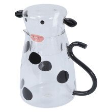 Large Capacity Water Pitcher Cup Cow Glass Beverage-small