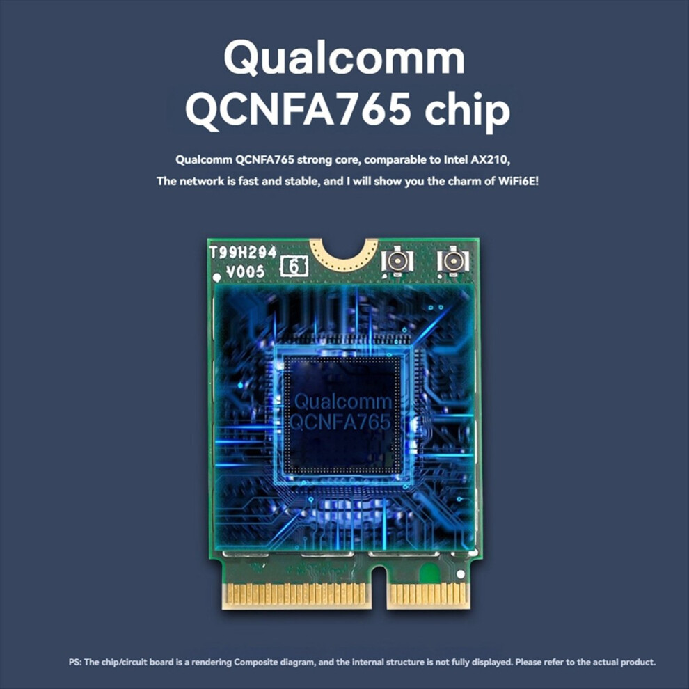 Qcnfa765 Wifi 6E Wireless Network Card 2.4G/5G/6G 5374Mbps Bluetooth 5.3 Wifi M.2 Ngff Module For Win10 Win11 4853907212412