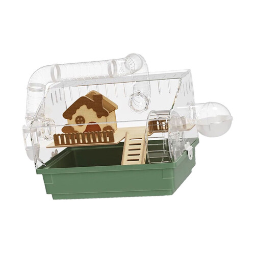 Garden Theme Rodents Cage with Accessories Removable-Green 2