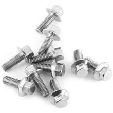M6-1,0x16 mm Flansch-Sechskantschrauben aus Edelstahl 18-8, korrosionsbeständig für ein breites Anwendungsspektrum, glatte Oberfläche für ein