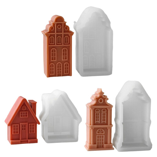 Kerzenformen, Gipsformen, 3D-Haus-Silikonform,-Hausform J 5227 1