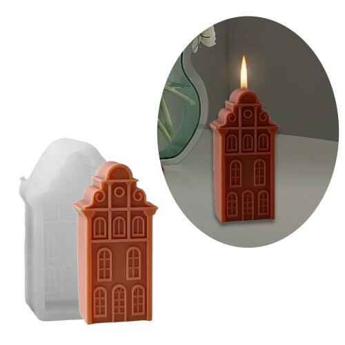 Kerzenformen, Gipsformen, 3D-Haus-Silikonform,-Hausform J 5227 2