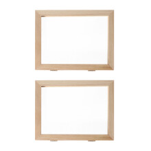 2Pcs Reusable Wooden Paper Mould Screen-A5 Tong Wood Double