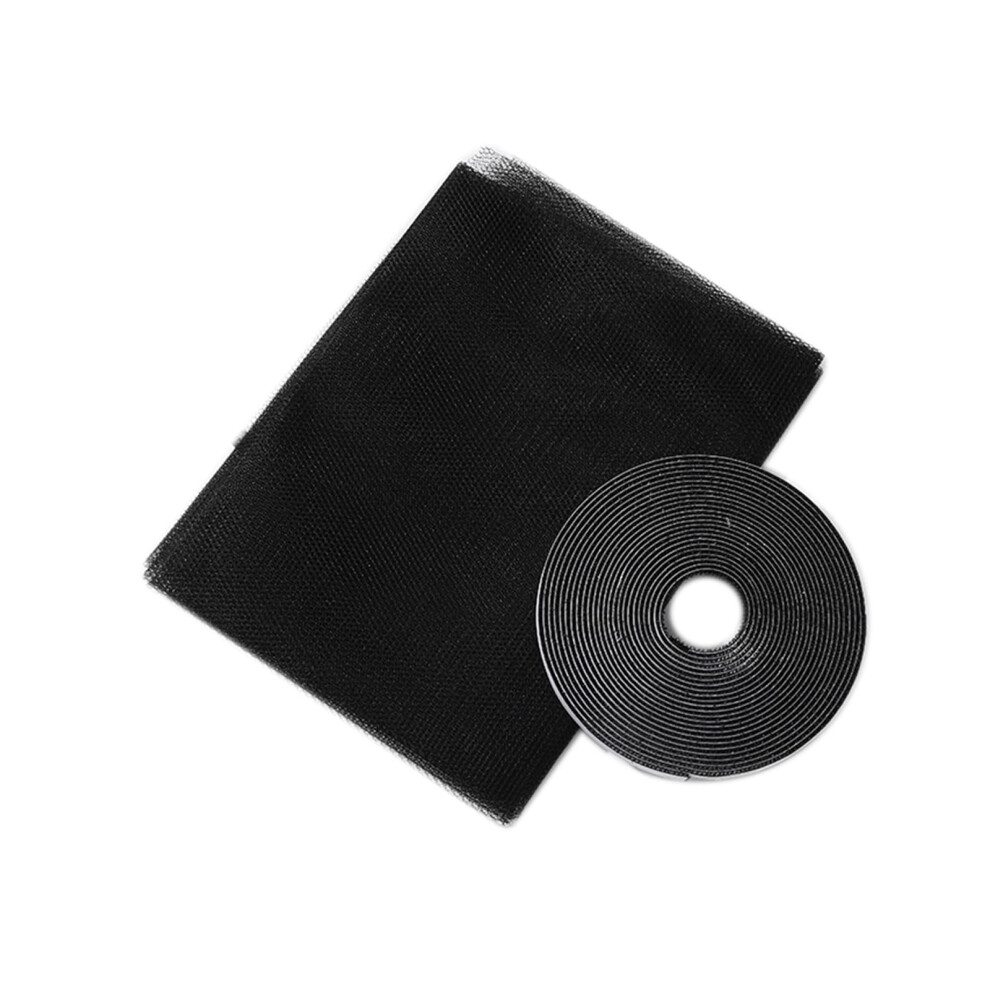 1Pc Mosquito Net Large Size Door Window Screen Netting Insect Household Indoor Outdoor Can Be Cut Antimosquito Window Screen (1.3X1.5m Black) 9001264110918