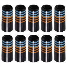 10 pezzi di ghiere da golf 9,1x30x14 mm adatte per ferri con punta da 0,355, anello blu arancione, parti di ricambio per ghiere sportive da golf