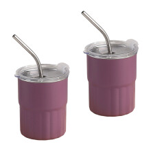 2pcs 304 Stainless Steel Beer Cup Double Walled-Purple