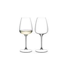 White /Champagne Glass Crystal Glass 550 ml Set of 2 Dishwasher Safe