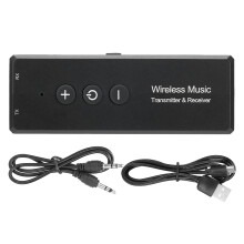 Transmissor e receptor Bluetooth 3 em 1, adaptador de áudio sem fio com chip Bluetooth V5.0, som de alta definição e recarregável.
