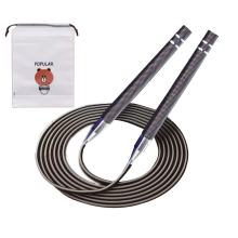 Verwicklungsfreies Schnellspringseil, Aluminium-Silikongriffe, ergonomischer, rutschfester Griff, hochwertiges Doppellagersystem für stabile,