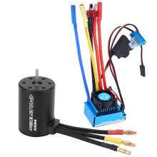 Conjunto de motor e ESC RC, motor brushless 3650 e ESC de 60A à prova d'água para carros e caminhões RC com rotor balanceado de precisão e