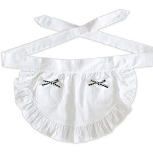 Grazioso grembiule con volant, grembiule da cucina per cameriera, costume vintage con gonna, mezzo grembiule riutilizzabile non facile da rompere o