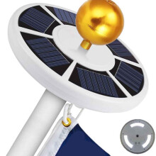 Dämmerungs- bis Morgengrauen-Solar-Fahnenmastleuchte, wasserdicht und langlebig mit 42 superhellen LEDs, solarbetriebene Fahnenmastleuchte mit