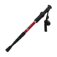 Hiking Stick Tips Adjustable Poles for Men Women Trekking Manganese Steel Red