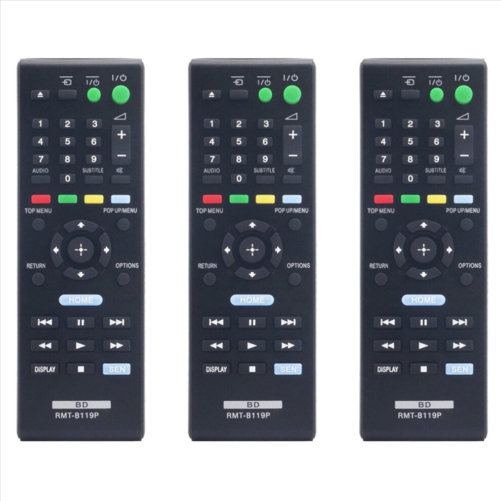 3X RMT-B119P Remote Control for Sony Blu-Ray Recorder Disc DVD Player BDPS490 BDPS1100 BDPS590 BDPS5100 BDP-S390