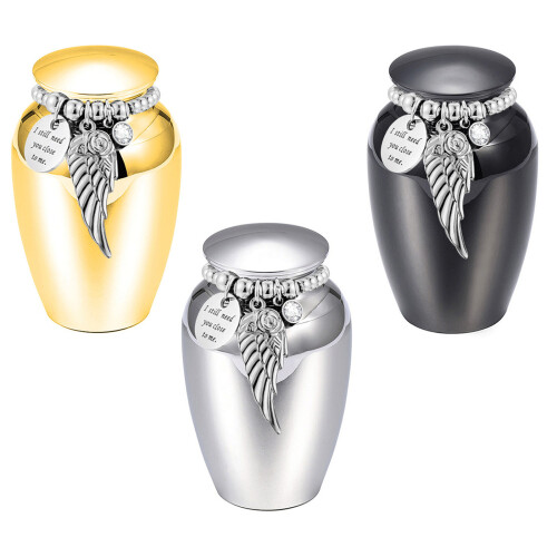 Aluminum Alloy Pet Ashes Holder Cremation Urn With-silver 1
