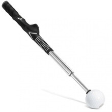 (Black) Retractable Golfs Swing Practice Assistant Stick Professional Golfs Swing Grip Trainers for Chipping Putting Training