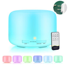 Ultralyd aromadiffuser for store rom, kjølig tåkefukter med fjernkontroll og justerbar timer