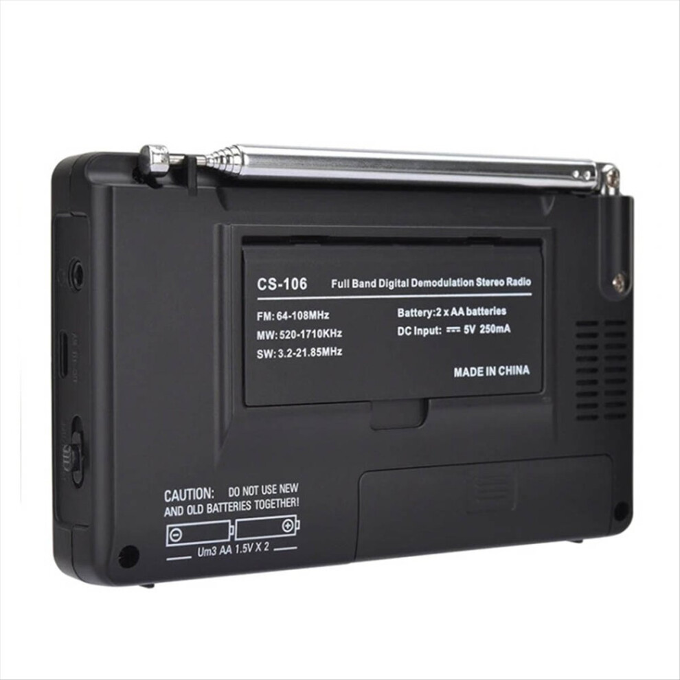 Full Band Radio Am/Sw/Fm Frequency Receiver Receiving Fm With Timing Alarm Clock Portable 4853907209818