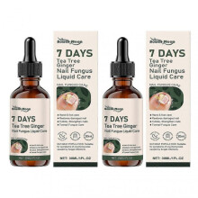 (2pcs) 7 Days Tea Tree Ginger Nailfungus Treatments Nourishing Strengthening Nails Liquid for Healthier Growth