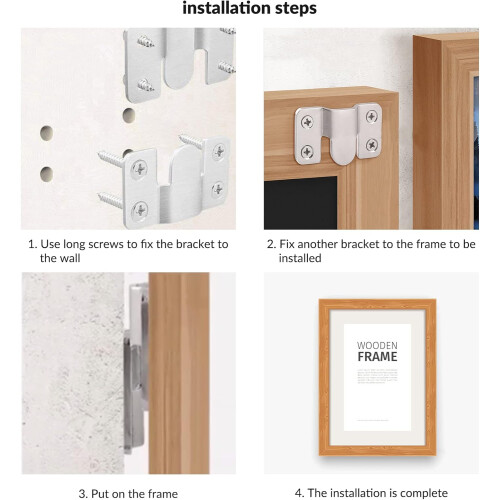 Stainless Steel Interlocking Picture Hanger for Frames 1